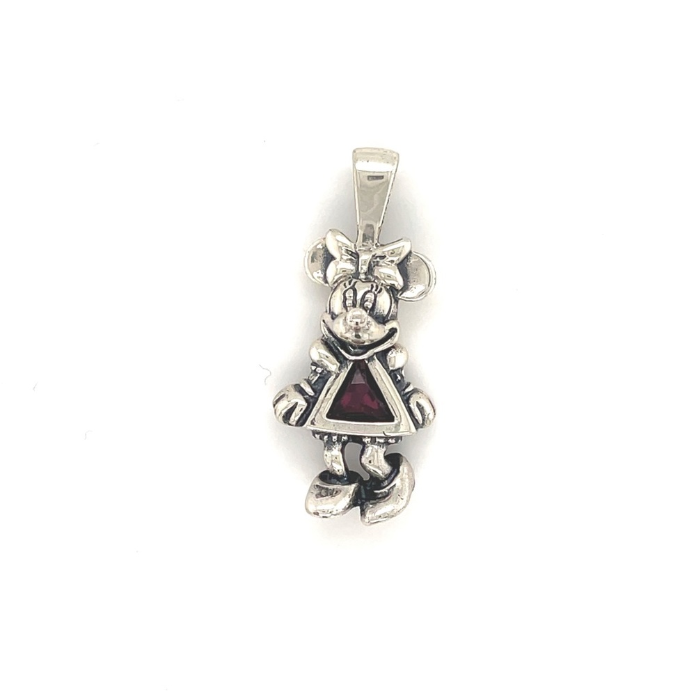 Vintage Minnie Mouse Disney Sterling Silver Pendant